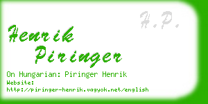 henrik piringer business card